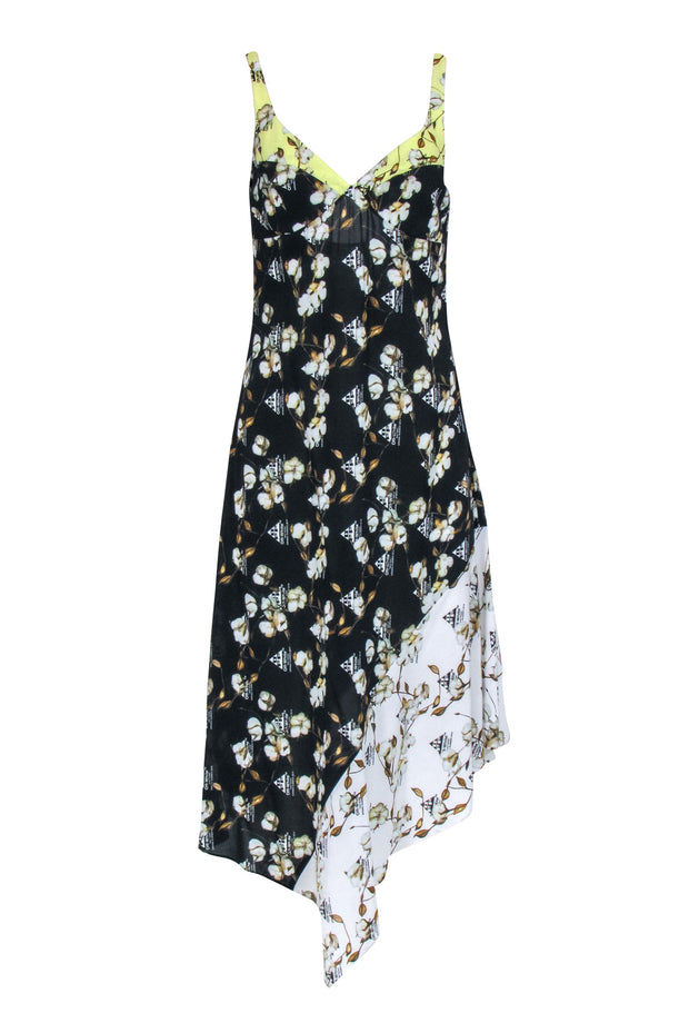 Current Boutique-Off-White - Black & Yellow Logo Print Dress Sz 6