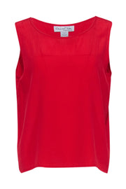 Current Boutique-Oscar de la Renta - Red Silk Tank Sz L