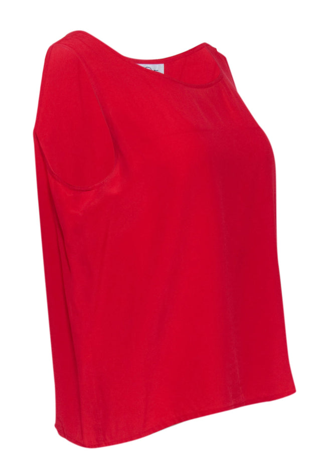 Current Boutique-Oscar de la Renta - Red Silk Tank Sz L
