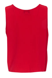 Current Boutique-Oscar de la Renta - Red Silk Tank Sz L