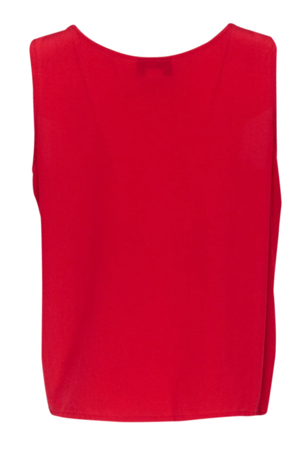Current Boutique-Oscar de la Renta - Red Silk Tank Sz L