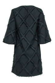 Current Boutique-Ottod' Ame - Green V-Neck Shift Dress w/ Raw Edge Detailing Sz 6