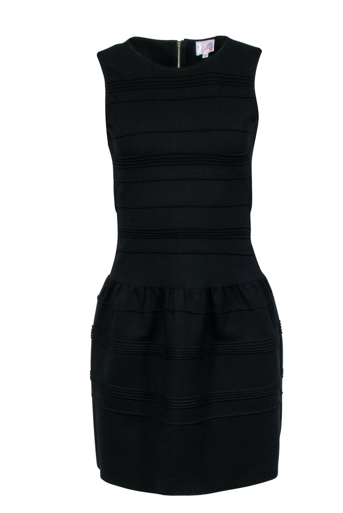 Parker - Black Sleeveless Ribbed Flared Dress Sz L Parker - Black Sleeveless Ribbed Flared Dress Sz L