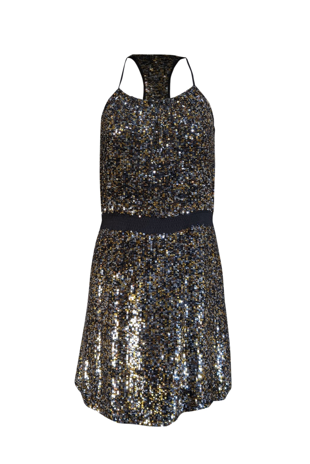 Parker - Black, Gold, & Silver Sequin Strapless Mini Dress Sz XS Parker - Black, Gold, & Silver Sequin Strapless Mini Dress Sz XS