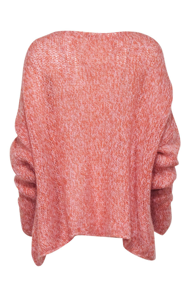 Current Boutique-Philosophy - Orange & Blush Pink Mohair & Wool Blend Sweater Sz M
