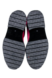 Current Boutique-Pierre Hardy - Hot Pink Velvet Platform Boots Sz 10