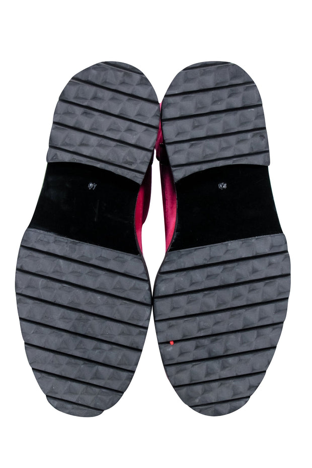 Current Boutique-Pierre Hardy - Hot Pink Velvet Platform Boots Sz 10