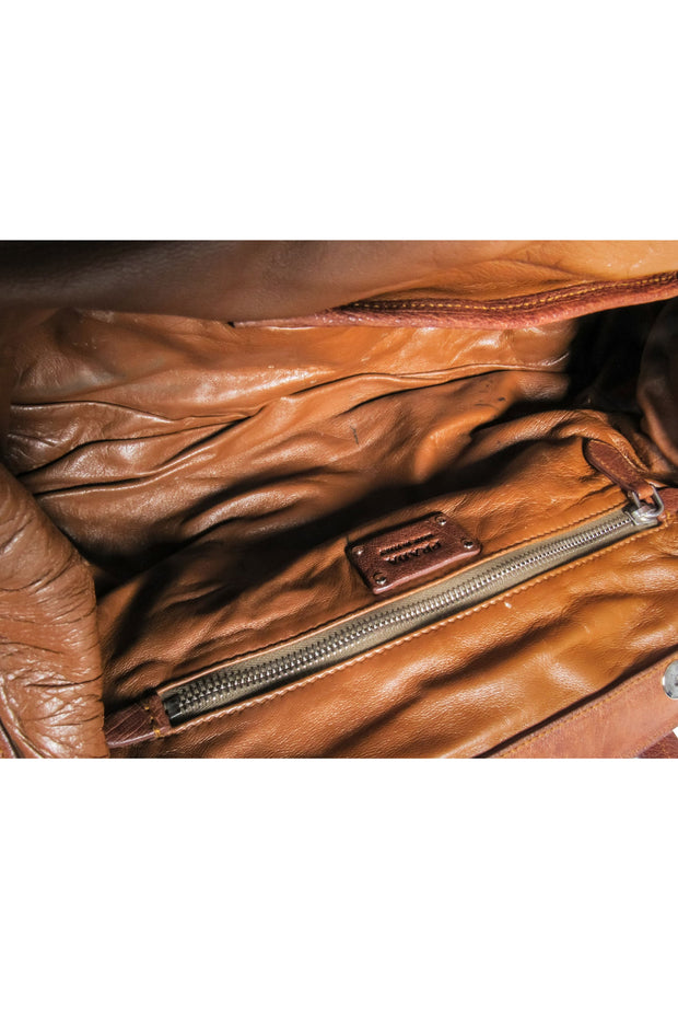 Current Boutique-Prada - Brown Washed Buffalo Frame Bag