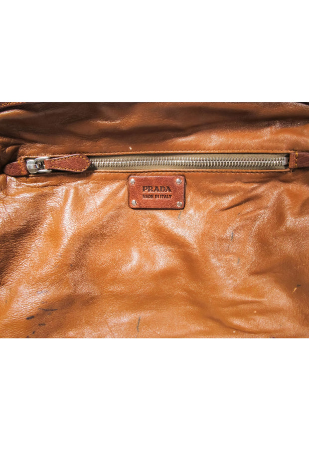 Current Boutique-Prada - Brown Washed Buffalo Frame Bag