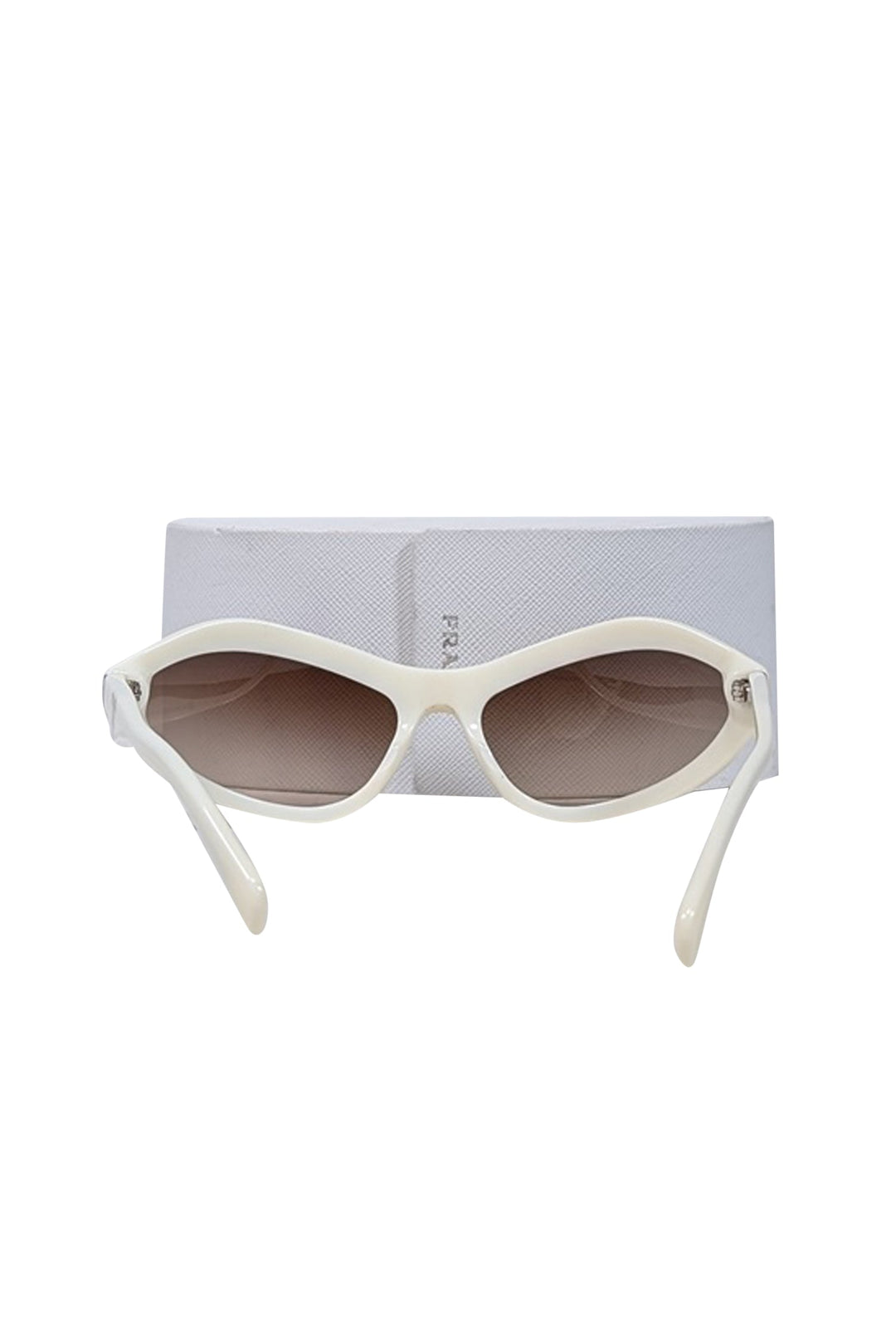小物 PRADA cateye sunglasses ivory Prada - Ivory Elongated Cat Eye Sunglasses