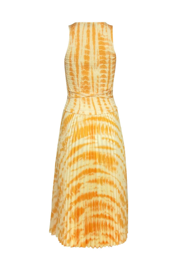 Proenza Schouler Printed & Pleated Smocked Top Midi Dress, Size 0 - Light Yellow/tangeri at Nordstrom Rack Proenza Schouler Printed & Pleated Smocked Top Midi Dress, Size 0 - Light Yellow/tangeri at Nordstrom Rack