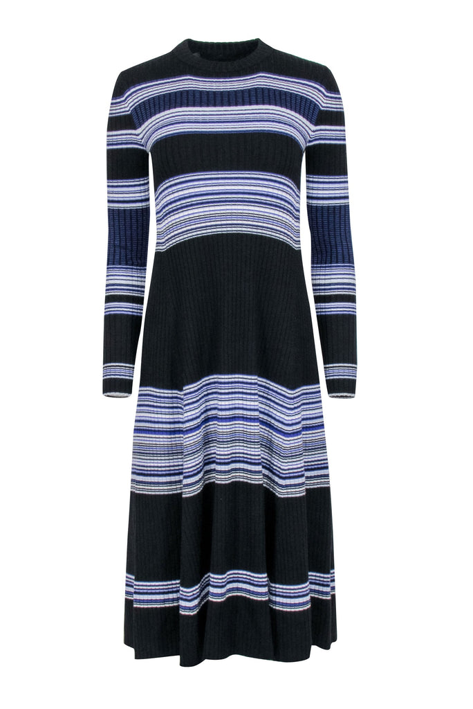 Proenza Schouler Striped Rib Dress black/blue L