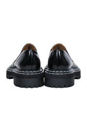 Current Boutique-Proenza Schouler - Black Patent Leather Platform Loafers w/ Contrast Stitching Sz 6