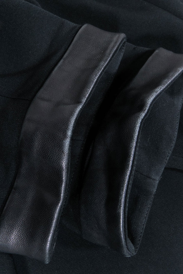 Rag & Bone - Black Shift Dress w/ Lamb Leather Trim Sz XS Rag & Bone - Black Shift Dress w/ Lamb Leather Trim Sz XS