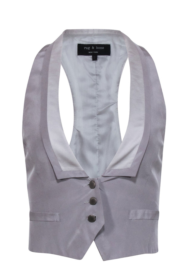 Current Boutique-Rag & Bone - Grey Tailored Racerback Vest Sz 0