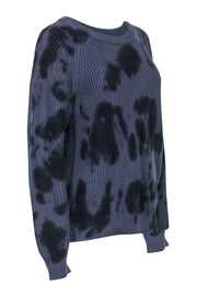 Current Boutique-Rails - Navy Blue & Onyx Black Tie-Dye Crewneck Sweater Sz L