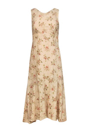 Ralph Lauren Melena Floral Wool-silk Dress - Womens - Vanilla Multi - Size Uk 4 Ralph Lauren Melena Floral Wool-silk Dress - Womens - Vanilla Multi - Size Uk 4