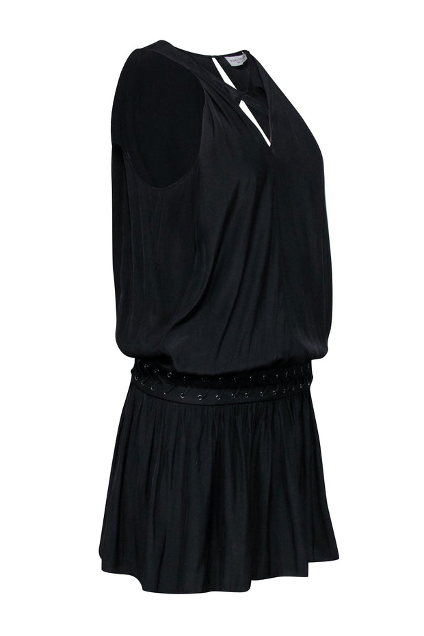 Ramy Brook - Black Lace-Up Drop Waist "Kara" Dress Sz S Ramy Brook - Black Lace-Up Drop Waist "Kara" Dress Sz S