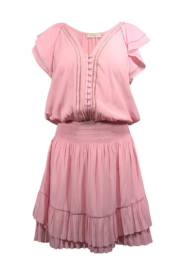 Ramy Brook Jojo Ruffle Mini Dress for Women in Rose Pink - XS Ramy Brook Jojo Ruffle Mini Dress for Women in Rose Pink - XS
