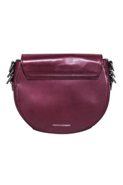 Current Boutique-Rebecca Minkoff - Burgundy "Astor" Leather Saddle Bag