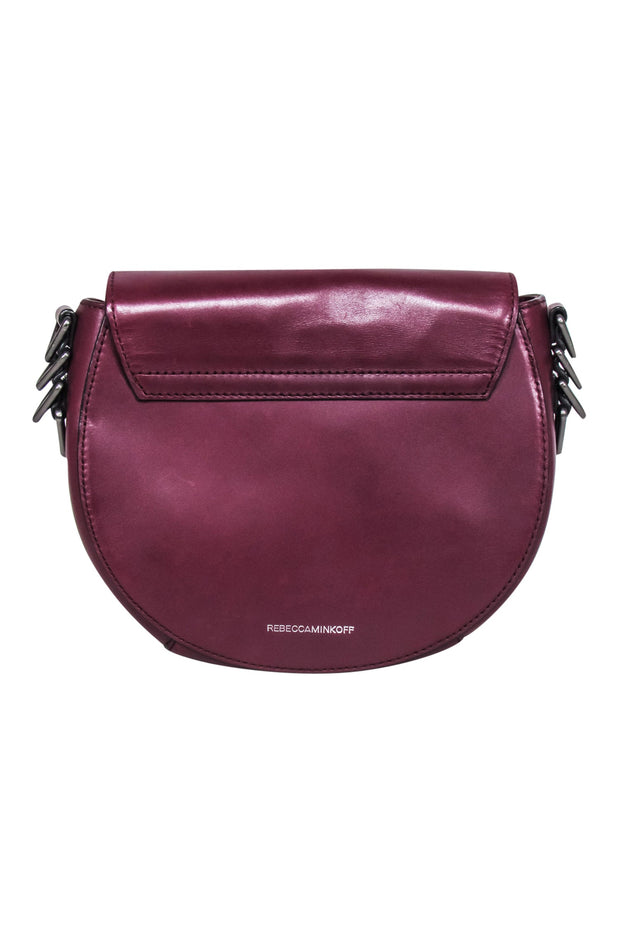 Current Boutique-Rebecca Minkoff - Burgundy "Astor" Leather Saddle Bag