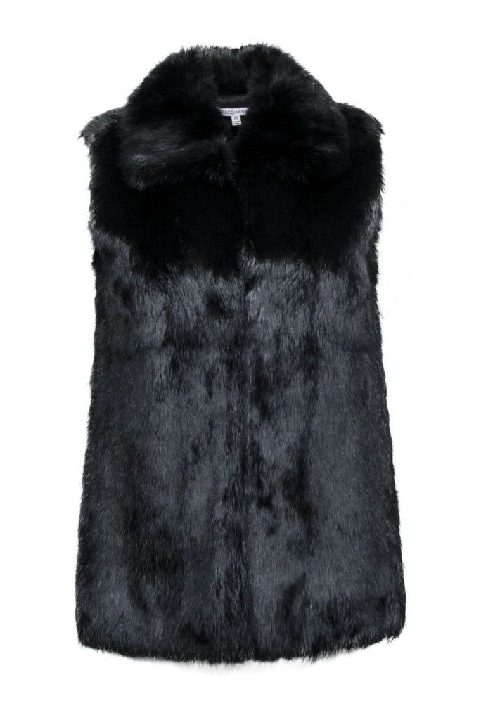 Rebecca Minkoff - Black Rabbit Fur Vest Sz XS | Current Boutique