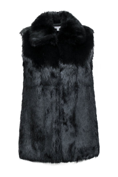 Current Boutique-Rebecca Minkoff - Black Rabbit Fur Vest Sz XS