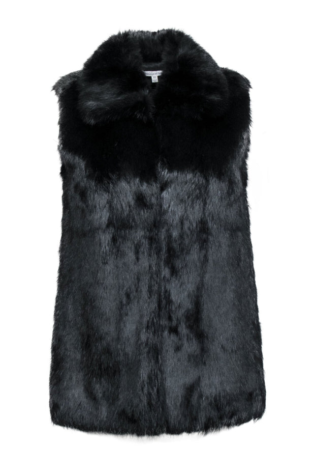 Current Boutique-Rebecca Minkoff - Black Rabbit Fur Vest Sz XS