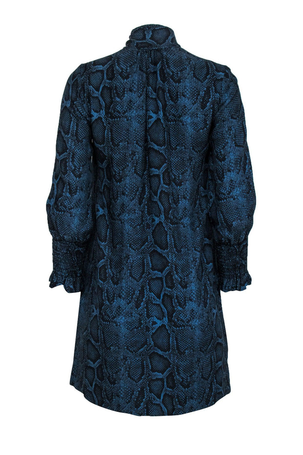rebecca taylor blue silk dress Rebecca Taylor Cutout Cotton & Silk Dress In Azul Blue
