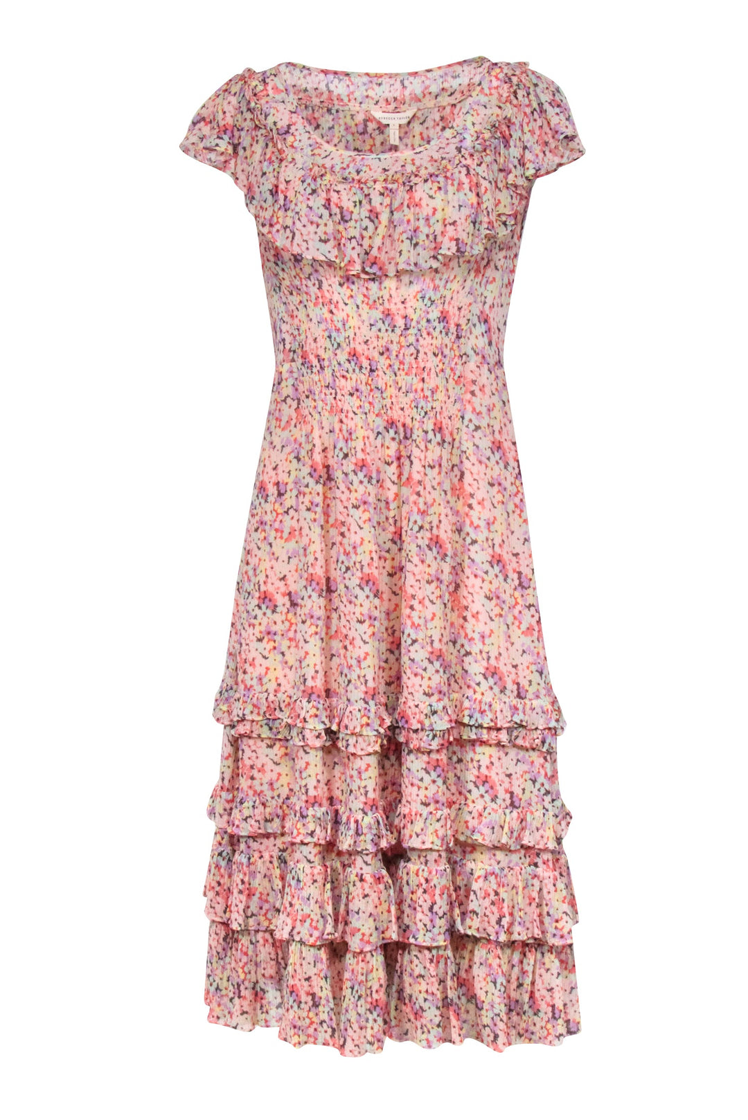 rebecca taylor floral midi dress Rebecca Taylor Bellamy Silk Dress in Cream Multi at Nordstrom, Size 6