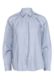 Current Boutique-Rebecca Taylor - Light Blue Button Down Shirt w/ Yoked Sleeves Sz S