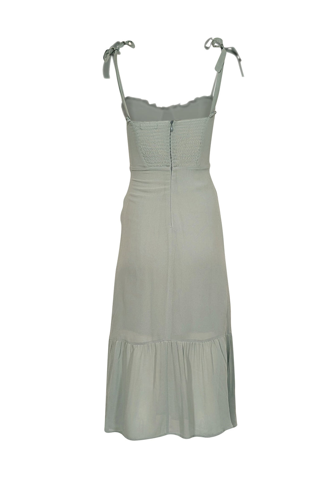 Reformation - Celadon Green Tie-Shoulder Midi Dress Sz 0P Reformation - Celadon Green Tie-Shoulder Midi Dress Sz 0P