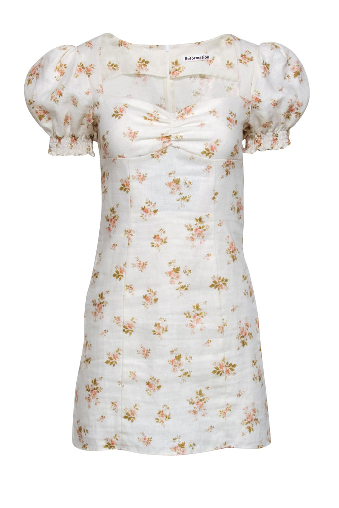 reformation yellow mini dress Reformation