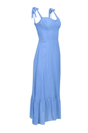 Reformation - Blue Tie-Shoulder Midi Dress Sz 6 Reformation - Blue Tie-Shoulder Midi Dress Sz 6