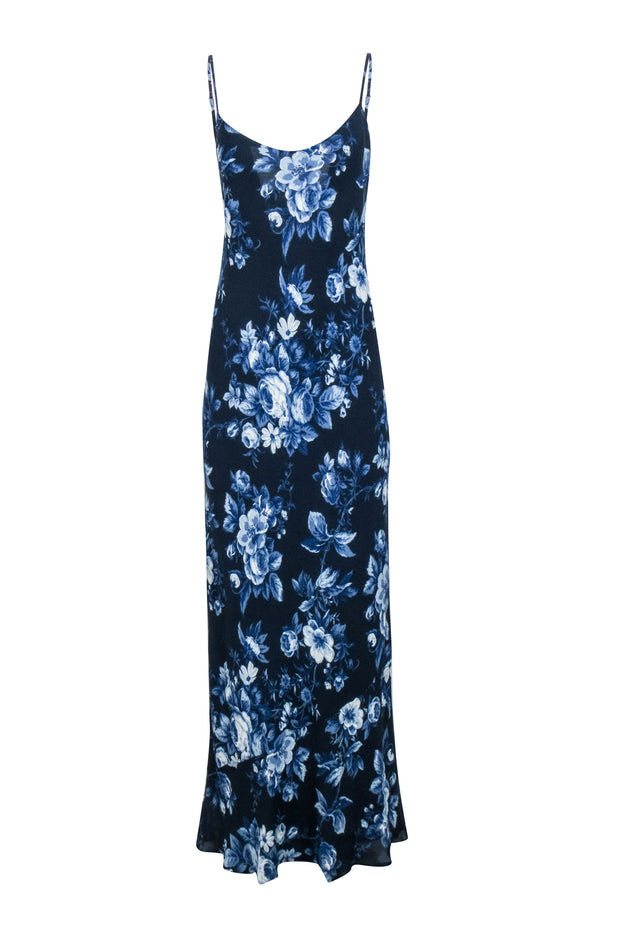 Reformation - Navy & Blue Floral Print "Parma" Dress Sz XL Reformation - Navy & Blue Floral Print "Parma" Dress Sz XL