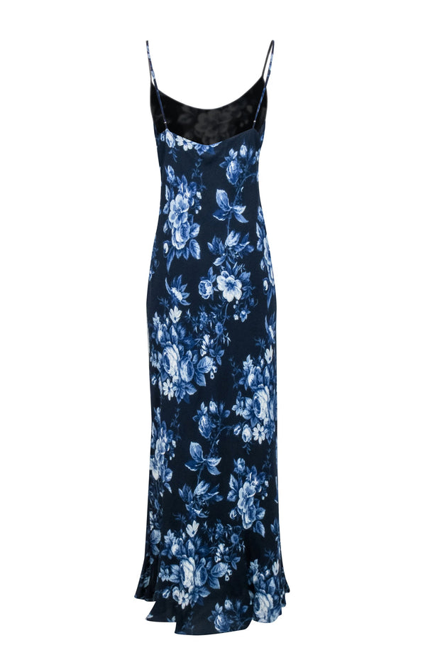 Reformation - Navy & Blue Floral Print "Parma" Dress Sz XL Reformation - Navy & Blue Floral Print "Parma" Dress Sz XL