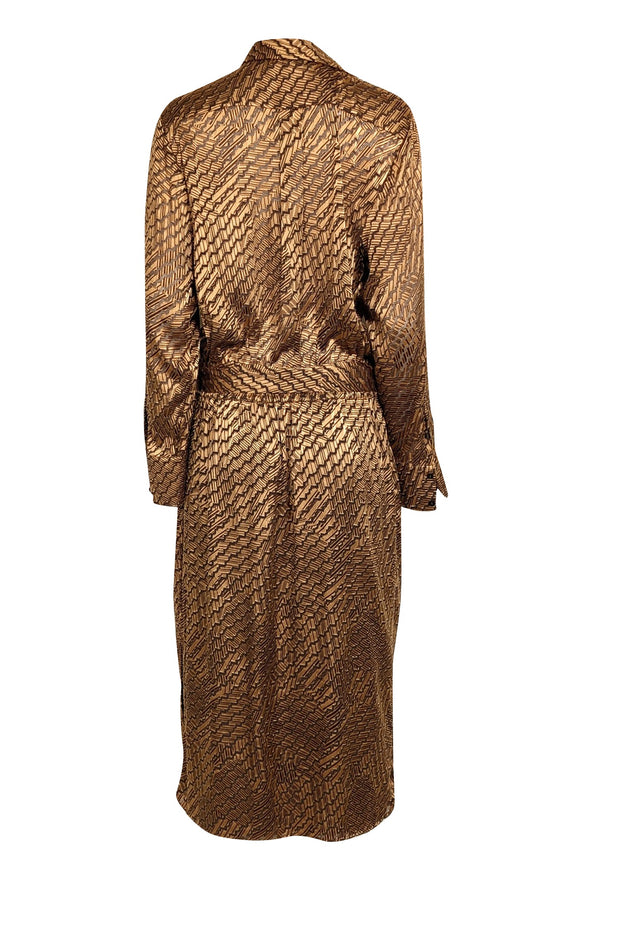 reiss gold dress Reiss Satin Floral-Print Slip Maxi Dress in Gold