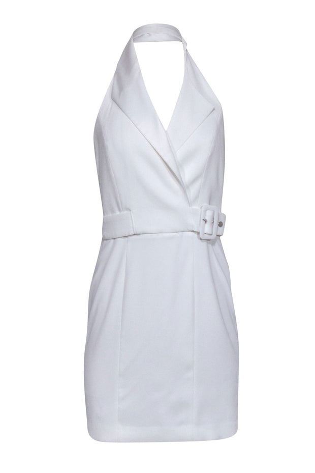 Reiss Immy Tux Bodycon Halter Dress - White Reiss Immy Tux Bodycon Halter Dress - White