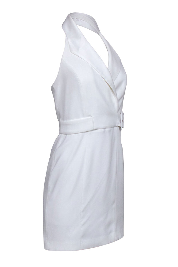 Reiss Immy Tux Bodycon Halter Dress - White Reiss Immy Tux Bodycon Halter Dress - White