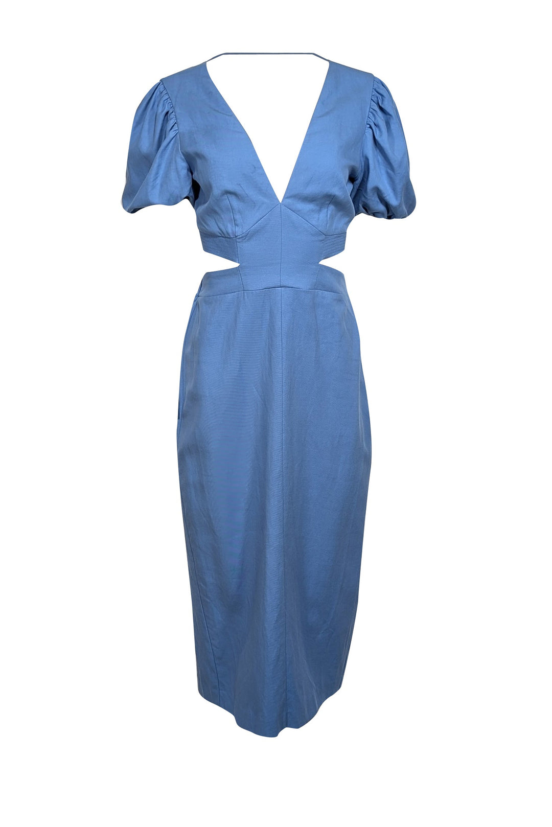 reiss cut out dress Reiss Hazel Petite Linen-Cotton Cut-Out Midi Dress