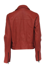Current Boutique-Reiss - Tan Pebbled Lamb Leather Moto Jacket Sz 8