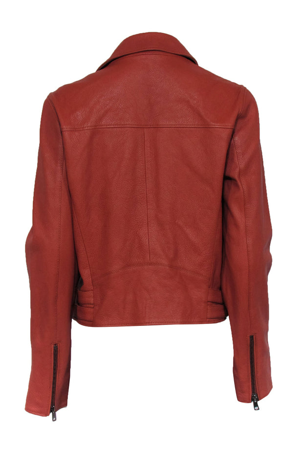 Current Boutique-Reiss - Tan Pebbled Lamb Leather Moto Jacket Sz 8
