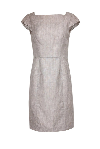 Reiss - Beige Wool & Linen Blend Cap Sleeve "Virginia" Sheath Dress Sz Reiss - Beige Wool & Linen Blend Cap Sleeve "Virginia" Sheath Dress Sz