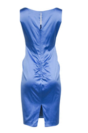Current Boutique-Rene Ruiz - Blue Sleeveless Ruched Back Dress Sz 6