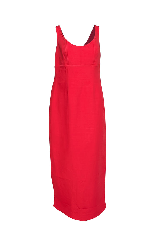 Roland Mouret - Red Sleeveless Midi Dress Sz 10 Roland Mouret - Red Sleeveless Midi Dress Sz 10
