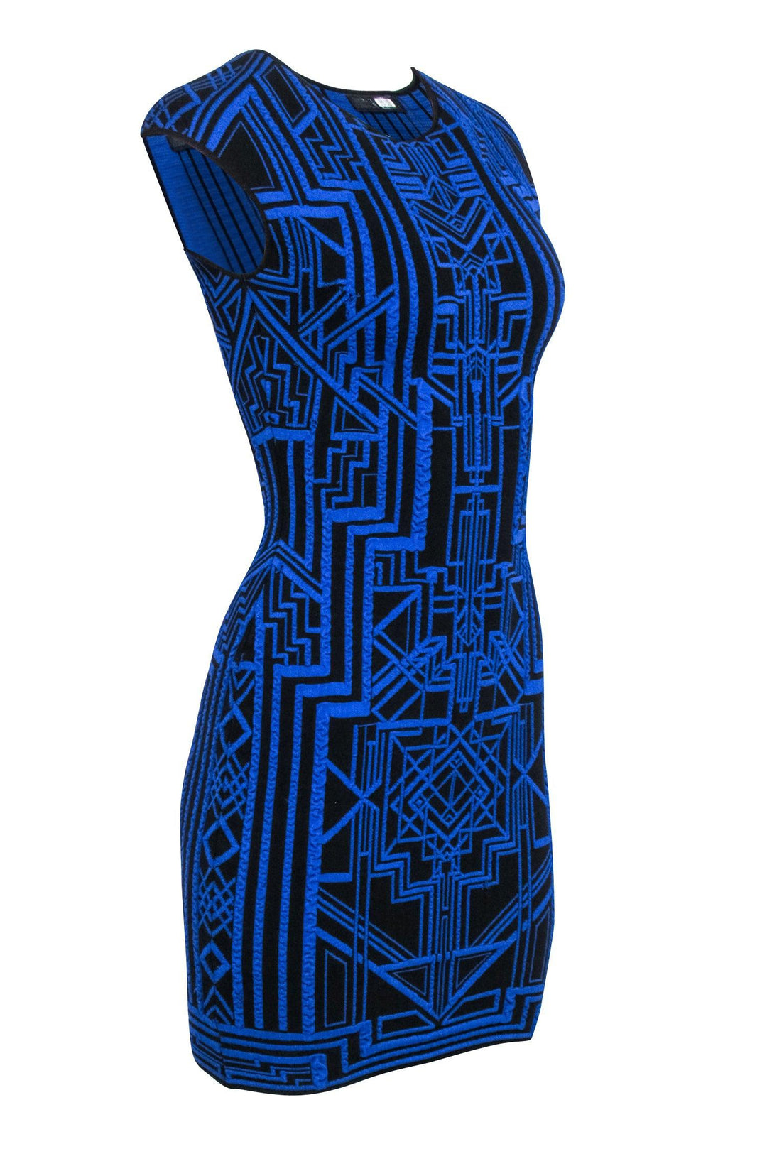 RVN - Blue & Black Print Bodycon Dress Sz XS RVN - Blue & Black Print Bodycon Dress Sz XS
