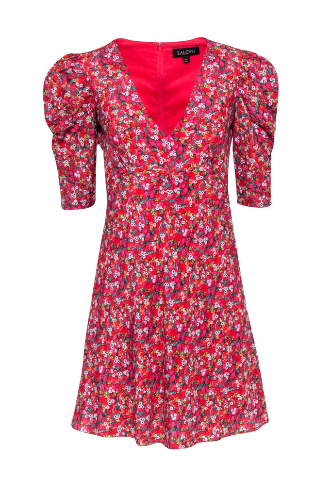 strapless open back dress Saloni