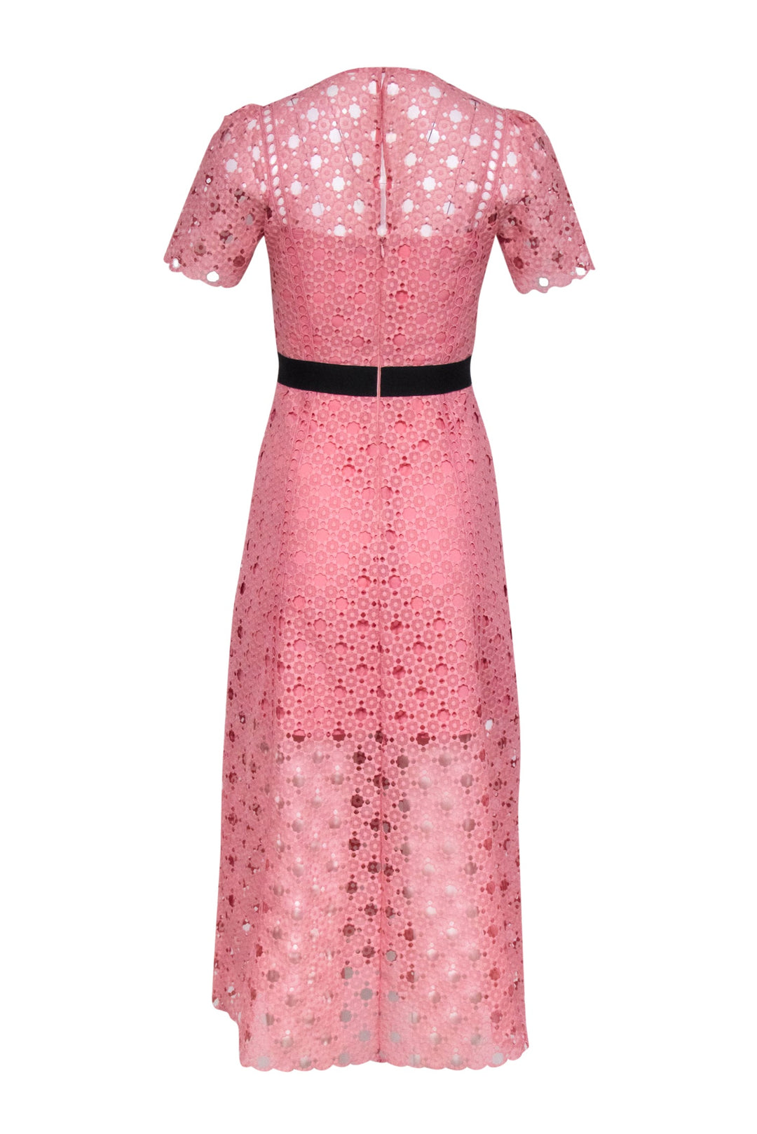 Sandro - Pink Eyelet Lace Short Sleeve Dress Sz 4