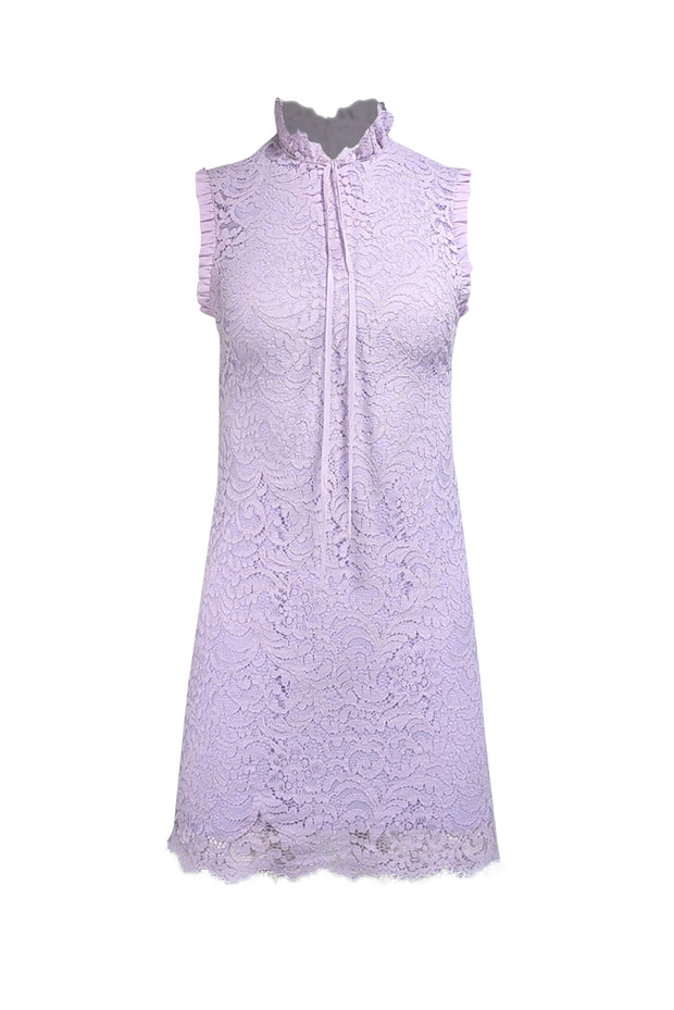 Sandro - Lilac Lace High Neck Mini Dress Sz 4 Sandro - Lilac Lace High Neck Mini Dress Sz 4