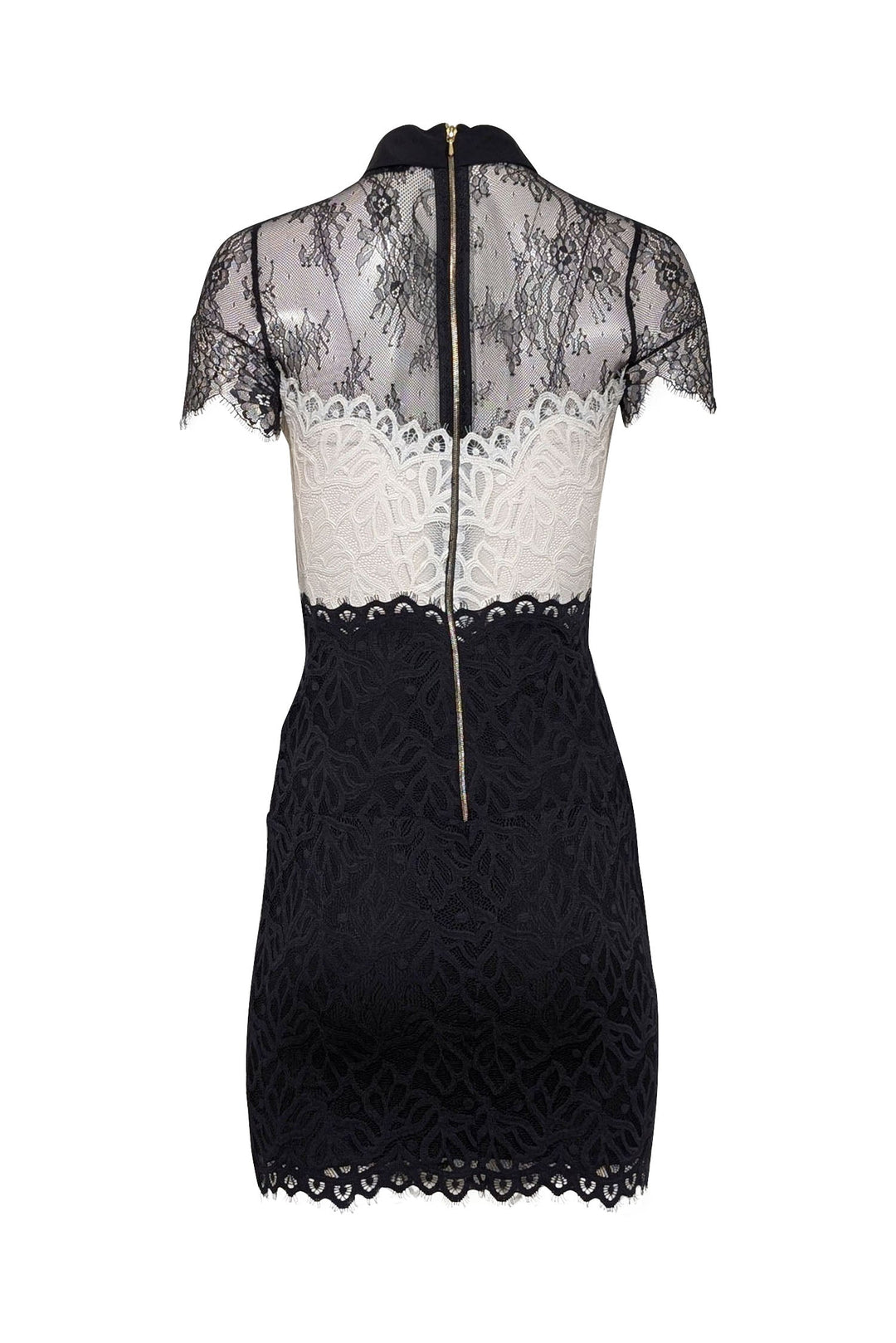 Sandro - Black & White Lace Peter Pan Collar Dress Sz XS Sandro - Black & White Lace Peter Pan Collar Dress Sz XS